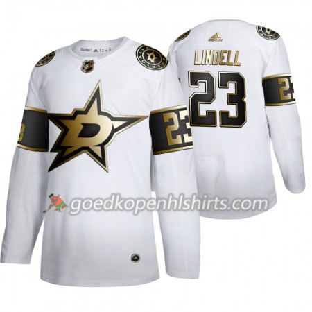Dallas Stars Esa Lindell 23 Adidas 2019-2020 Golden Edition Wit Authentic Shirt - Mannen